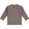 Long Sleeve Striped Pocket Shirt, Taupe - Shirts - 2