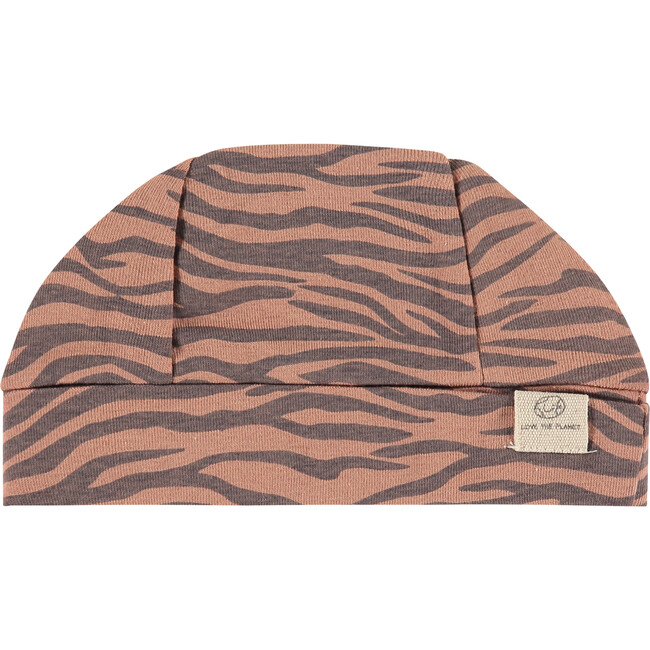 Knit Animal Print Baby Hat, Mocha
