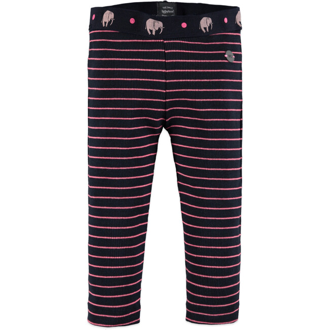 Striped Leggings, Blue Night