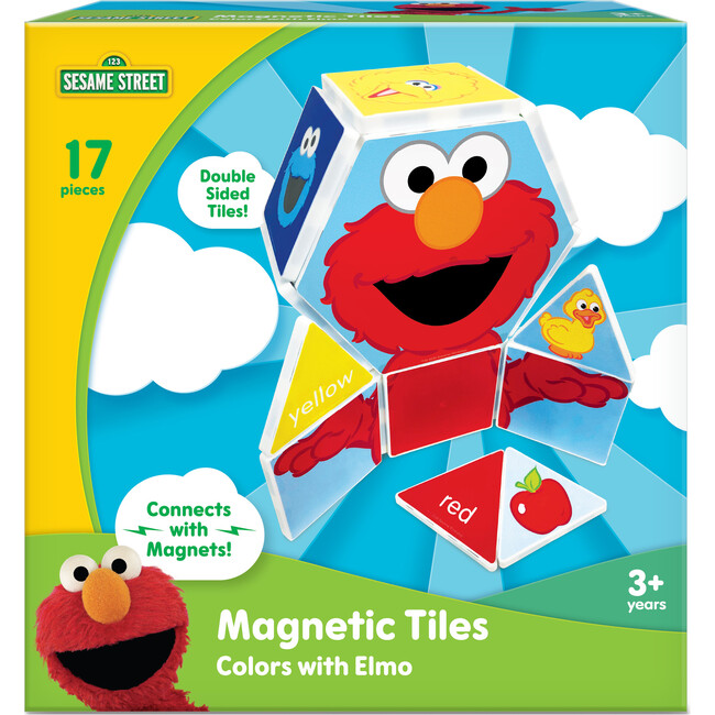 Sesame Street Colors with Elmo Magnetic Tile Structures - Magnetic Tiles - 6