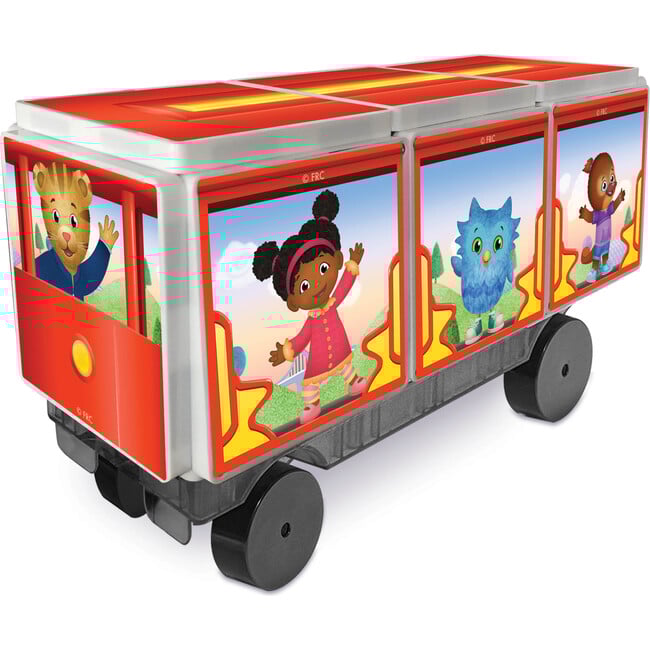Daniel Tiger's Neighborhood, Ride Along Trolley Magna-Tiles Structure Set - Magnetic Tiles - 4