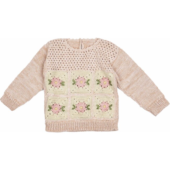 Patchwork Sweater, Vintage Blush