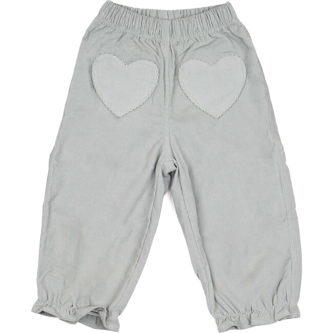 Heart Pocket Pants, Silver Blue