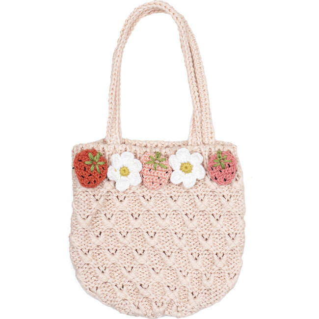 Crochet Purse, Strawberry Daisy