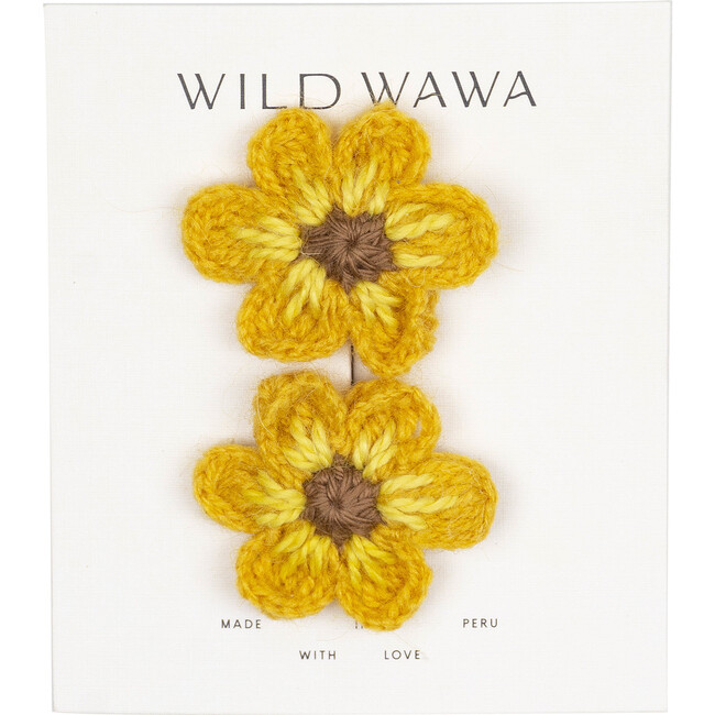 Crochet Clip Set, Sunflower Field