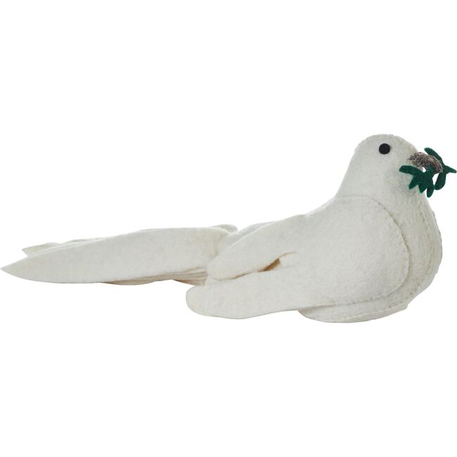 Handmade Hand Felted Wool Christmas Tree Topper - Dove - Tree Toppers - 3
