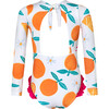 Swimsuit Alana Long Sleeve One Piece, Tangelo - One Pieces - 3
