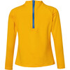 High Neck Back Zipper Rashguard, Yellow - Rash Guards - 2