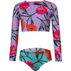 Sun Long Sleeve Crop Top And Reversible Bikini Bottom, Abi And Flora - Two Pieces - 1 - thumbnail