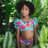 Bubble Short Puff Sleeve Top And Reversible Bikini Bottom, Abi And Flora - Two Pieces - 2