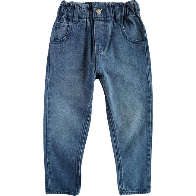 Daisy Bug Abi Elastic Waistband Denim Pants, Blue - Jeans - 1