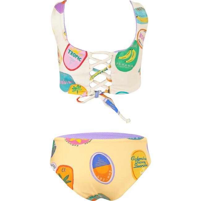 Plaza De Mercado Crudo Sun&Moon Bikini Swimsuit, White - Two Pieces - 2