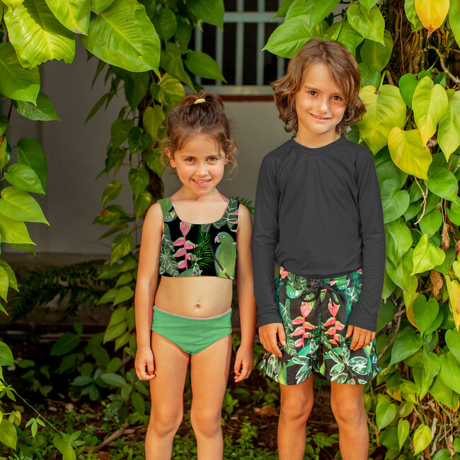 Yeimi Parrot Negro Swimshorts, Black - Swim Trunks - 2