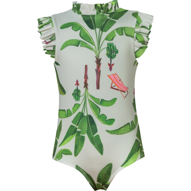 Platanal Verde Alisson One Piece Swimsuit, Green