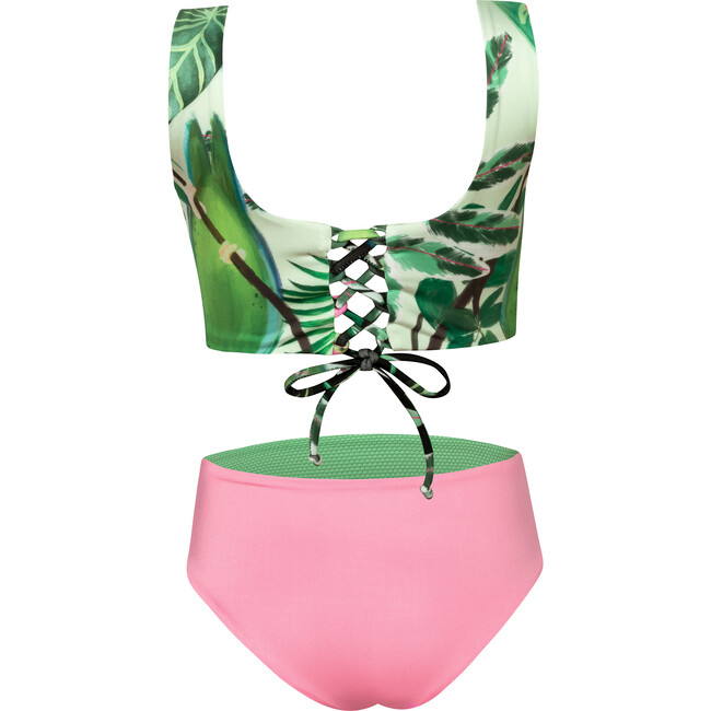Yeimi Parrot Verde Sun&Moon Bikini Swimsuit, Green - Two Pieces - 3