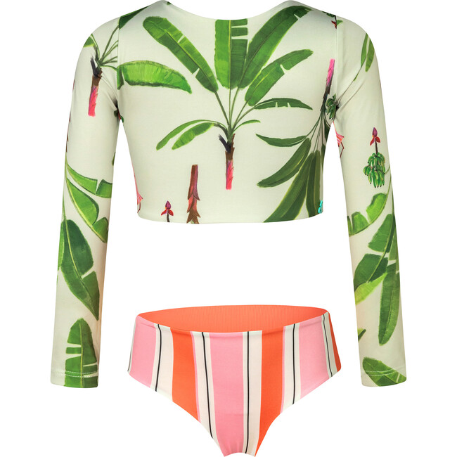 Platanal Verde Sun Longsleeve Bikini Swimsuit, Green