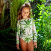 Platanal Sun Longsleeve Swimsuit, White - One Pieces - 2