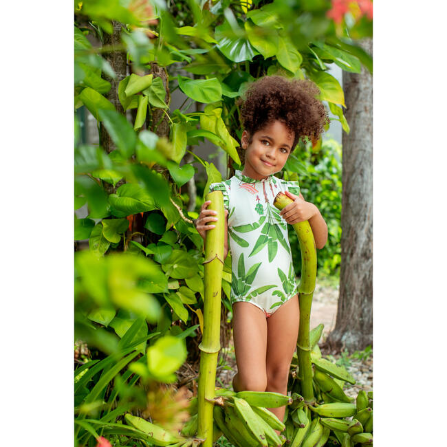 Platanal Verde Alisson One Piece Swimsuit, Green - One Pieces - 2