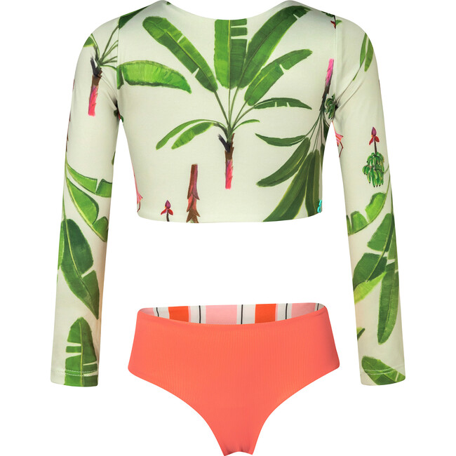 Platanal Verde Sun Longsleeve Bikini Swimsuit, Green - Two Pieces - 3