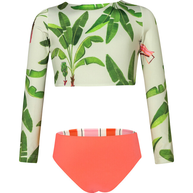 Platanal Verde Sun Longsleeve Bikini Swimsuit, Green - Two Pieces - 4