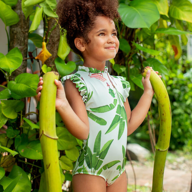 Platanal Verde Alisson One Piece Swimsuit, Green - One Pieces - 3