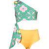 Azulejo Verde Knot Trikini Swimsuit, Multicolor - Two Pieces - 1 - thumbnail