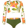 Orquideas Naranja Sun Longsleeve Bikini Swimsuit, Orange - Two Pieces - 2
