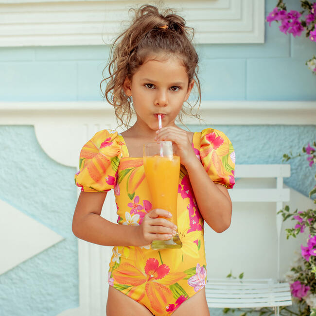 Veranera Amarillo Bubble One Piece Swimsuit, Yellow - One Pieces - 3