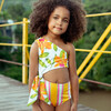 Orquideas Naranja Knot Trikini Swimsuit, Orange - Two Pieces - 3