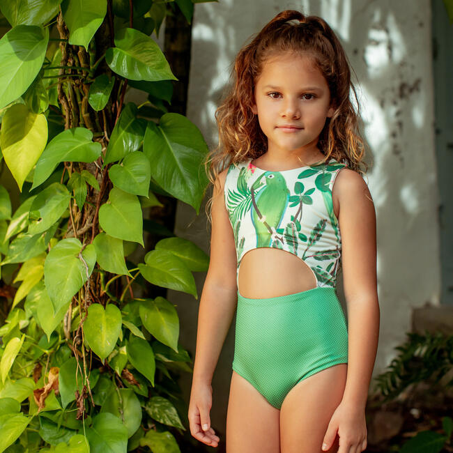 Yeimi Parrot Verde Abi Trikini Swimsuit, Green - Two Pieces - 3