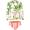 Platanal Sunset Longsleeve Swimsuit, Print - One Pieces - 1 - thumbnail