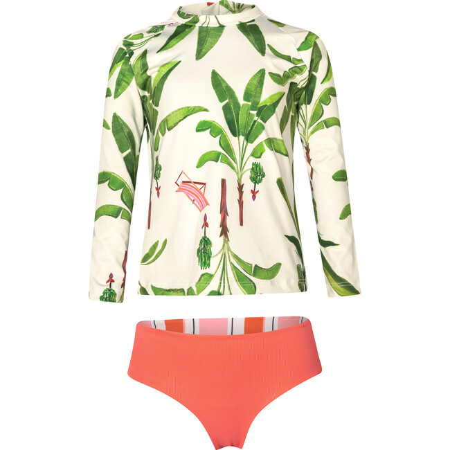 Platanal Sunset Longsleeve Swimsuit, Print - One Pieces - 2