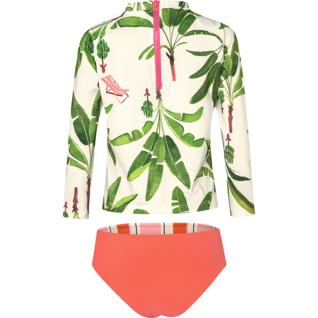 Platanal Sunset Longsleeve Swimsuit, Print - One Pieces - 3