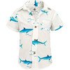 Leo & Remora Guayabera Tropical Shirt, Blue - Shirts - 1 - thumbnail