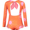 Sun Solecito Knot Long Sleeve One-Piece Swimsuit, Orange - One Pieces - 2 - thumbnail