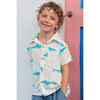 Leo & Remora Guayabera Tropical Shirt, Blue - Shirts - 2