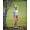 Bubble Ice Cream Print Short Puff Sleeve & Reversible Bottom 2-Piece Bikini, Blue - Two Pieces - 2 - thumbnail