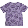 Infant´S Dino Print T-Shirt, Purple - T-Shirts - 1 - thumbnail