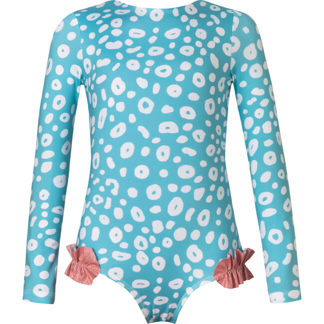 Selena Skin Alana Long Sleeve Swimsuit, Green - One Pieces - 1