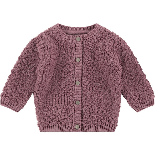 Fuzzy Cardigan, Plum