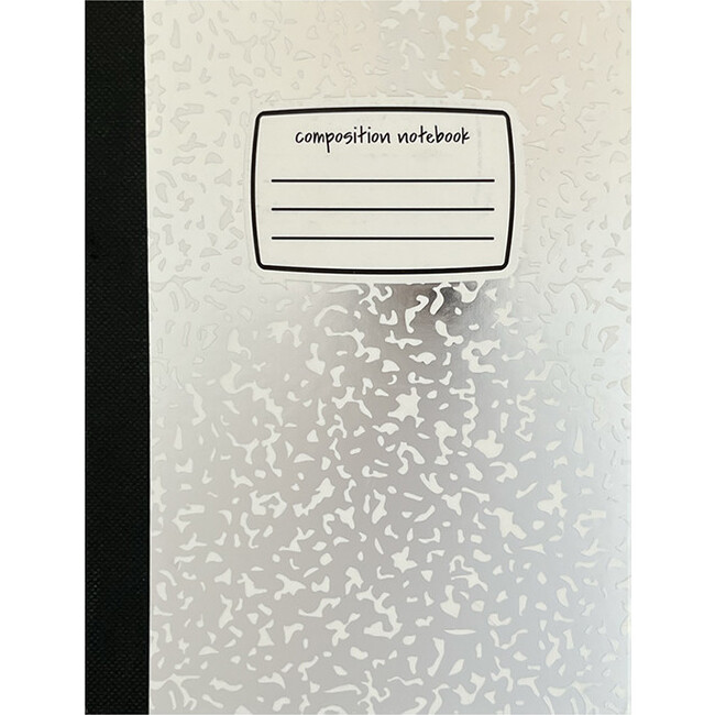 Mini Composition Notebook Metallic Silver