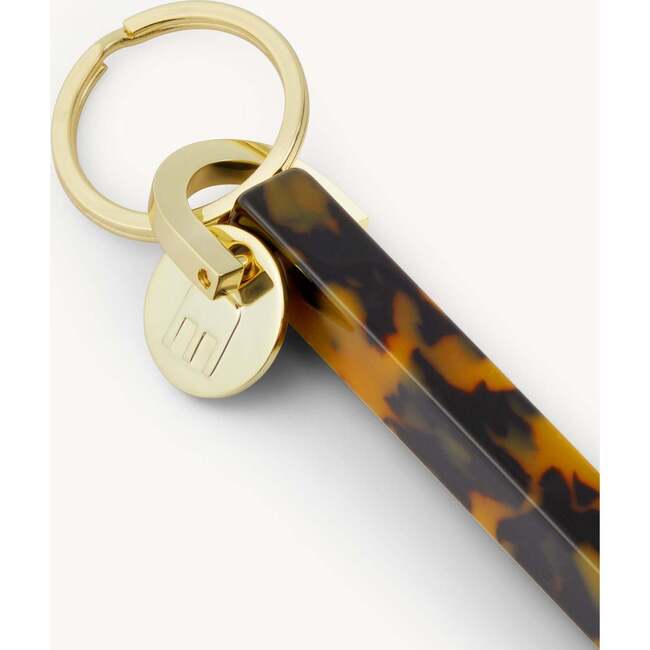 Bar Keychain, Classic Tortoise & Gold