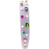Purple Tweed Bejeweled Headband - Headbands - 2