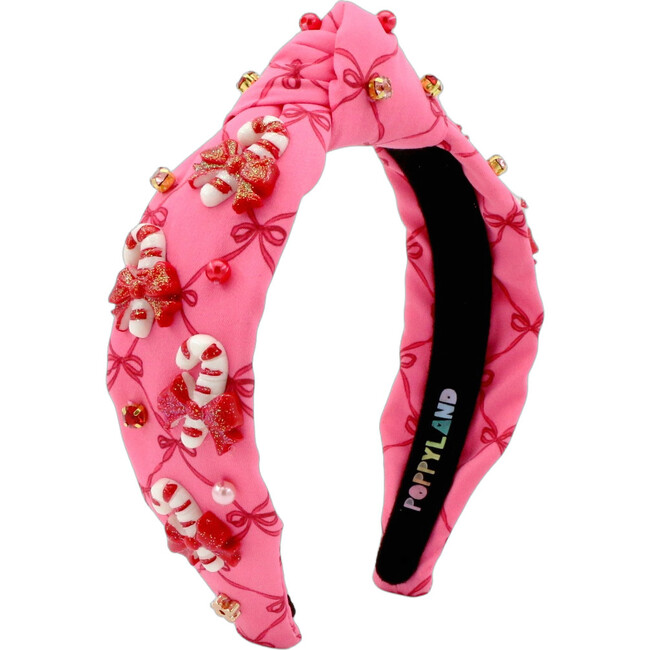 Candy Cane on Bow Headband