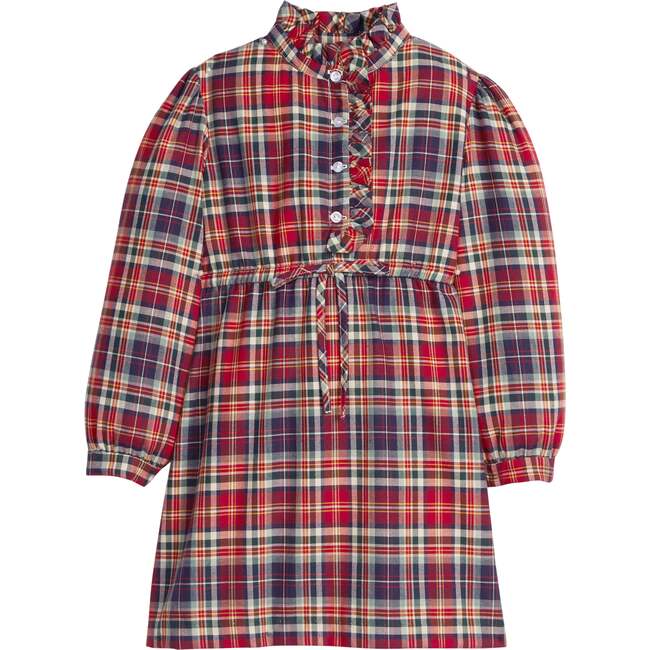 Ruffled Shirt Dress, Middleburg Plaid