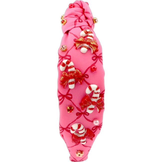 Candy Cane on Bow Headband - Headbands - 2