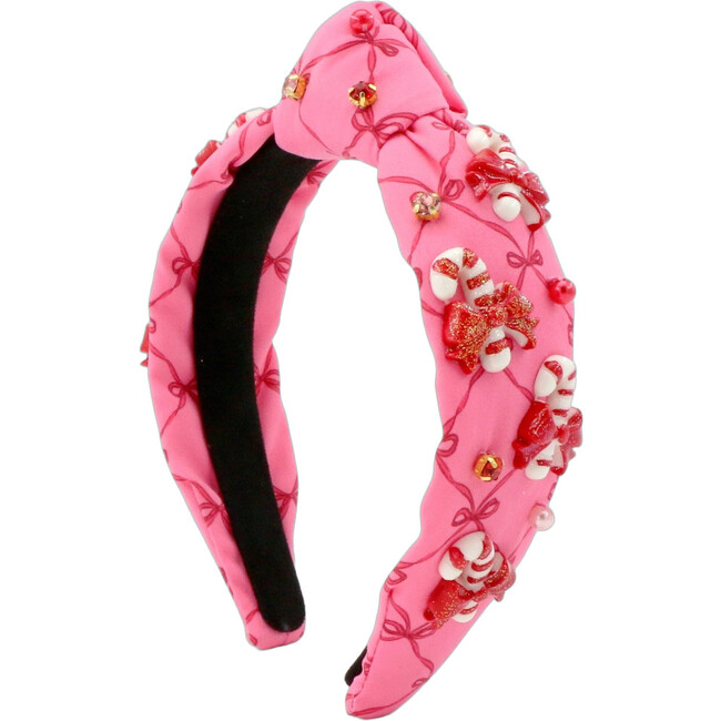 Candy Cane on Bow Headband - Headbands - 3