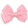 Grosgrain Scalloped Bow Hair Clip, Pink - Hair Accessories - 1 - thumbnail