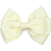 Grosgrain Scalloped Bow Hair Clip, Buttercream - Hair Accessories - 1 - thumbnail