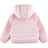 Ryan Reversible Puffer Hood Zipper Down Jacket, Pink Flowers - Puffers & Down Jackets - 4 - thumbnail